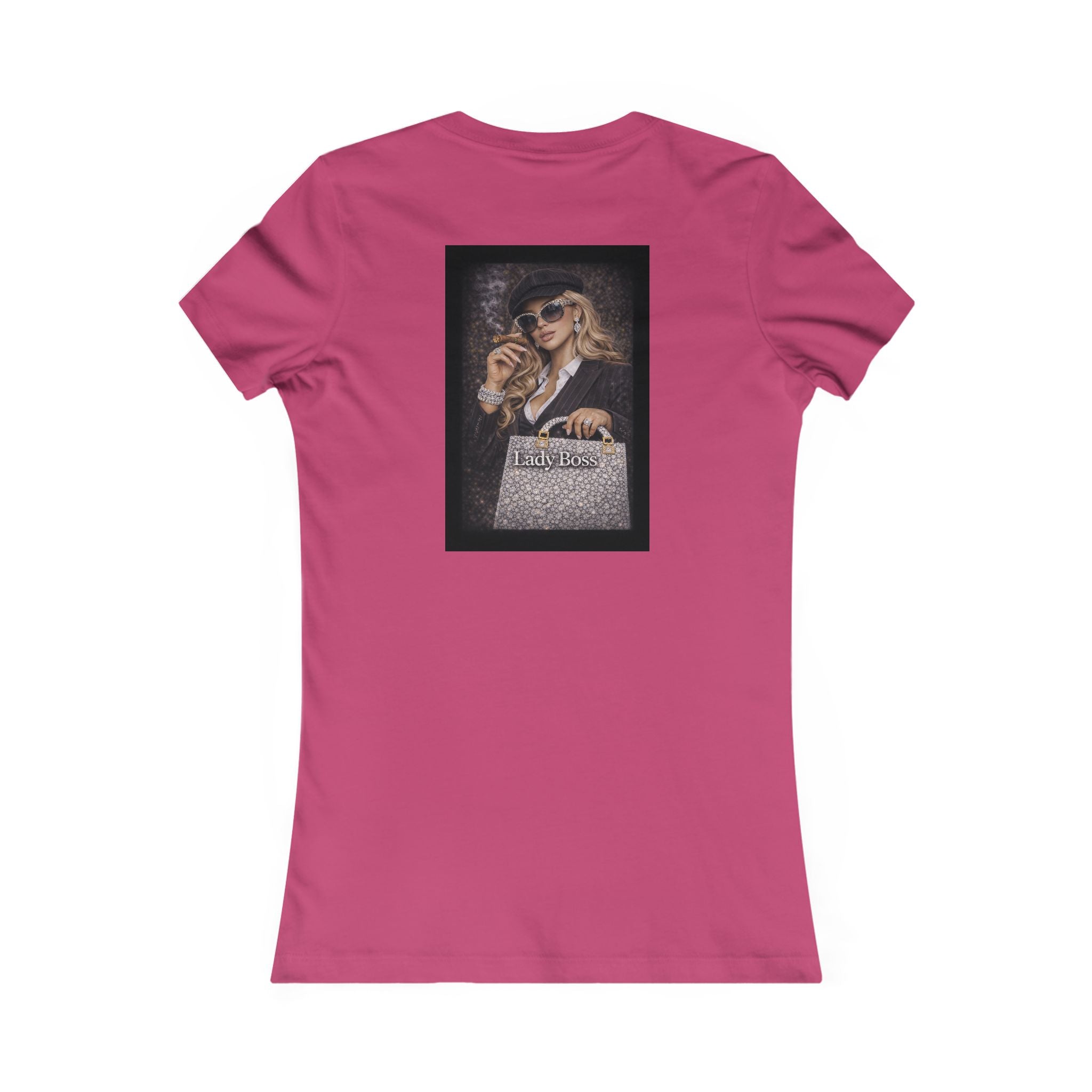 Lady Boss Graphic Tee — Glamorous Fashion Girl with 'Women's Favorite' Handbag