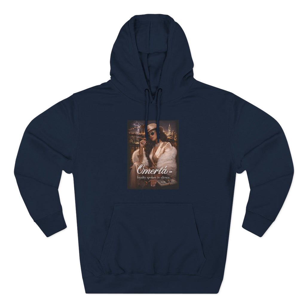 Omertà Vintage Mafia Hoodie — 'Loyalty Speaks in Silence' Graphic Pullover