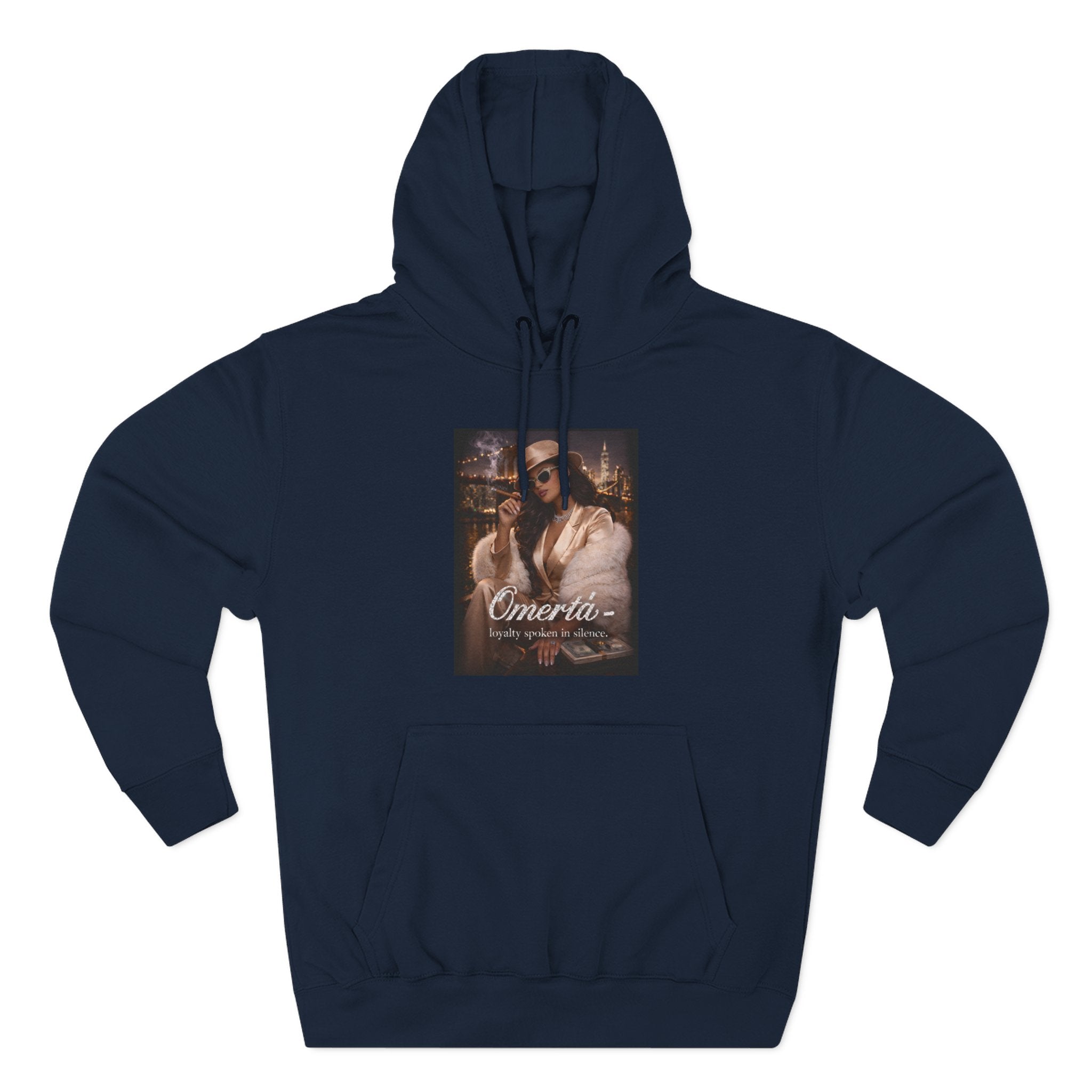 Omertà Vintage Mafia Hoodie — 'Loyalty Speaks in Silence' Graphic Pullover
