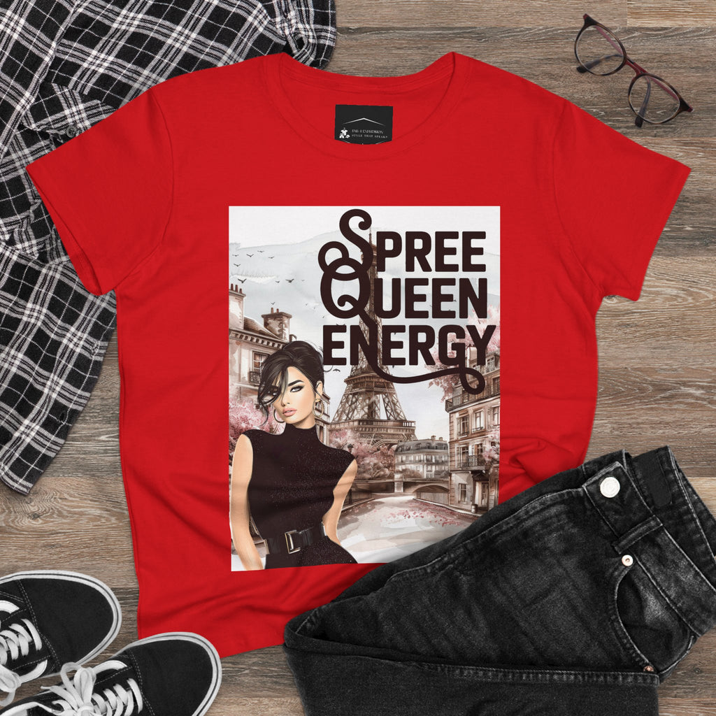 Spree Queen Energy Tee — Paris Fashion Graphic Women's T‑Shirt