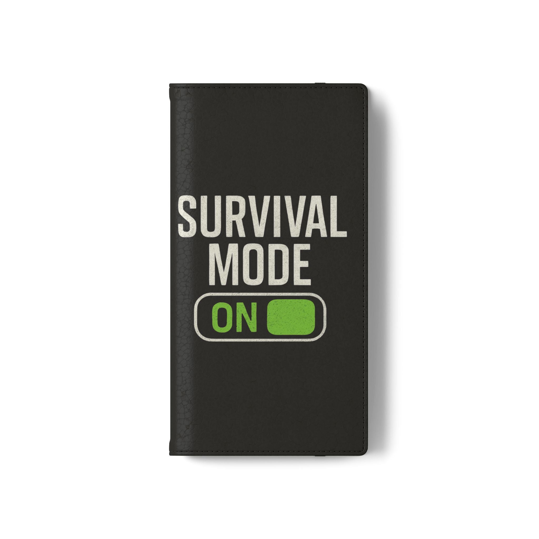 Survival Mode On Flip Phone Case — Wallet Flip Case with 'Survival Mode' Design