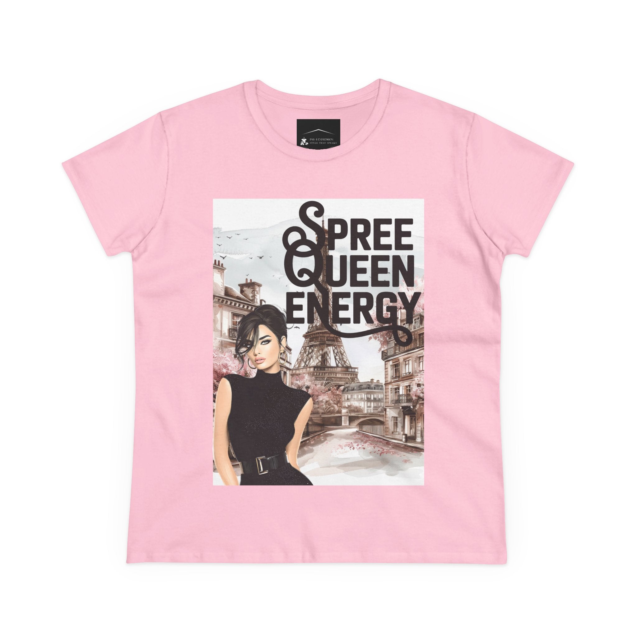 Spree Queen Energy Tee — Paris Fashion Graphic Women's T‑Shirt