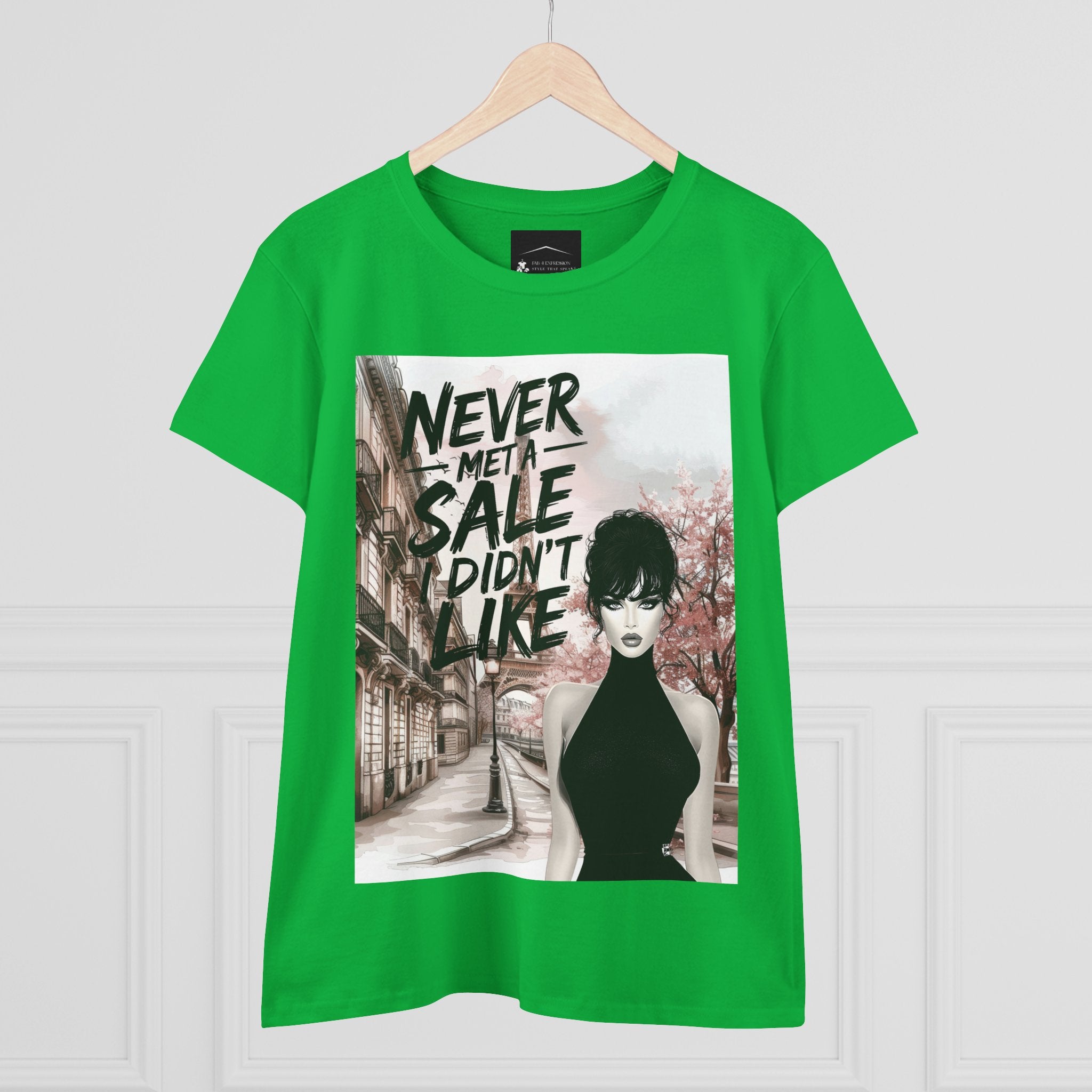 Graphic Tee — 'Never Met a Sale I Didn't Like' Women's Fashion T-Shirt