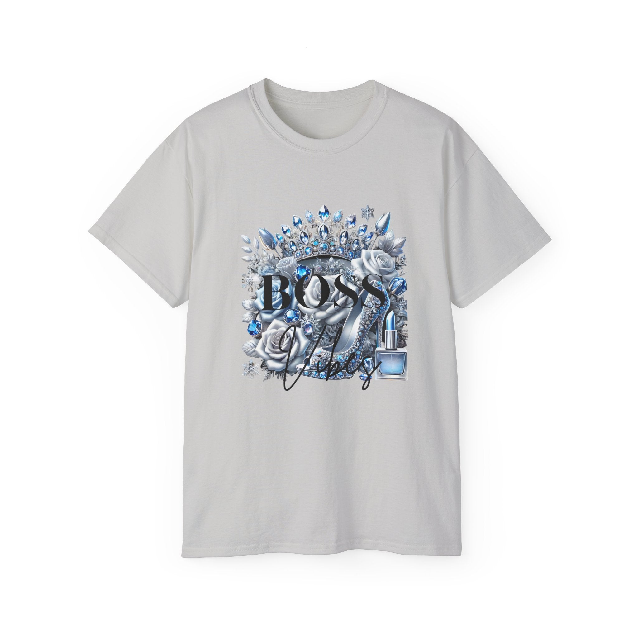 Boss Lady Tee — Women's Empowerment Graphic T‑Shirt (Crown & Roses Design)