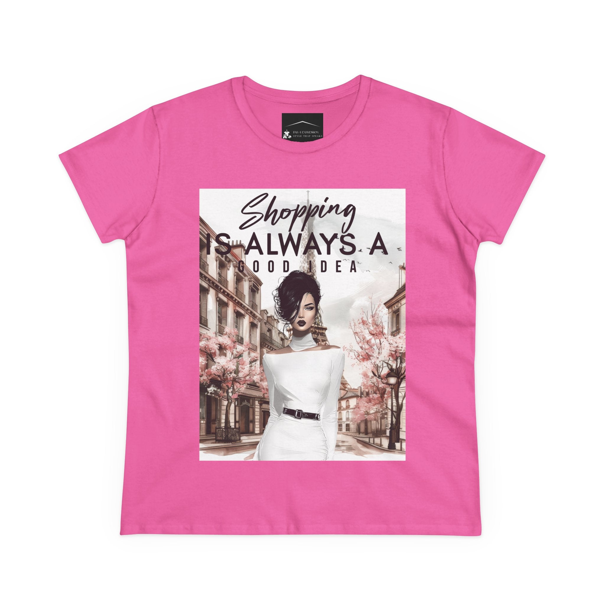 Shopping Is Always a Good Idea Tee — Chic Fashionista Women's Graphic T-Shirt