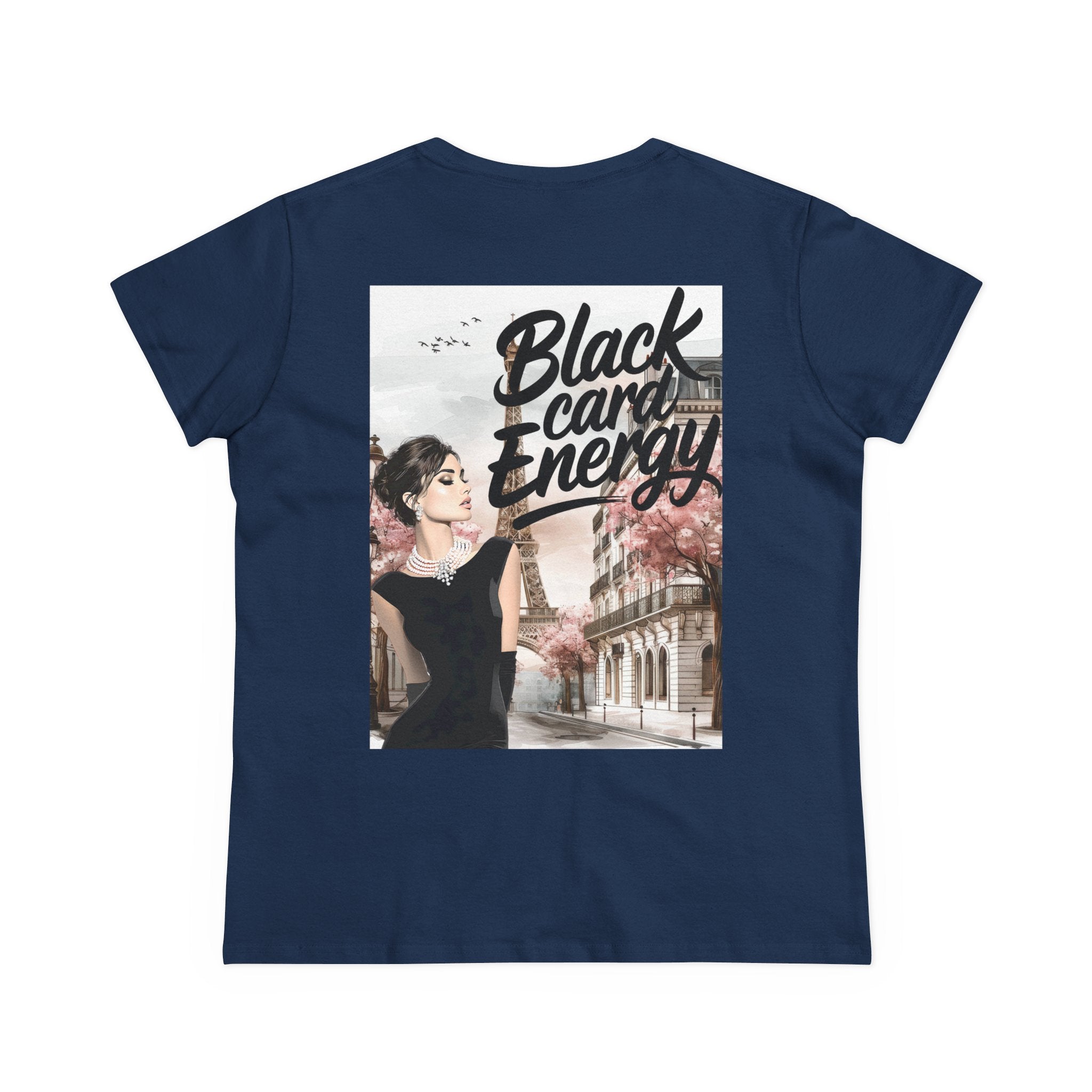 Black Card Energy Women's Tee — Vintage Glam Graphic T-Shirt