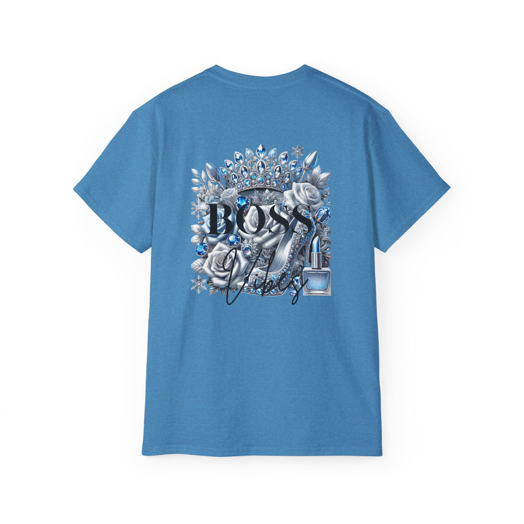 Boss Lady Tee — Women's Empowerment Graphic T‑Shirt (Crown & Roses Design)