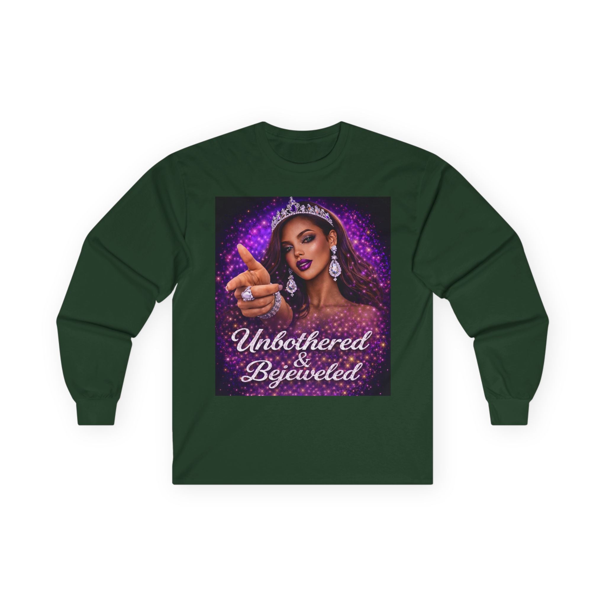 Unbothered & Bejeweled Long Sleeve Tee