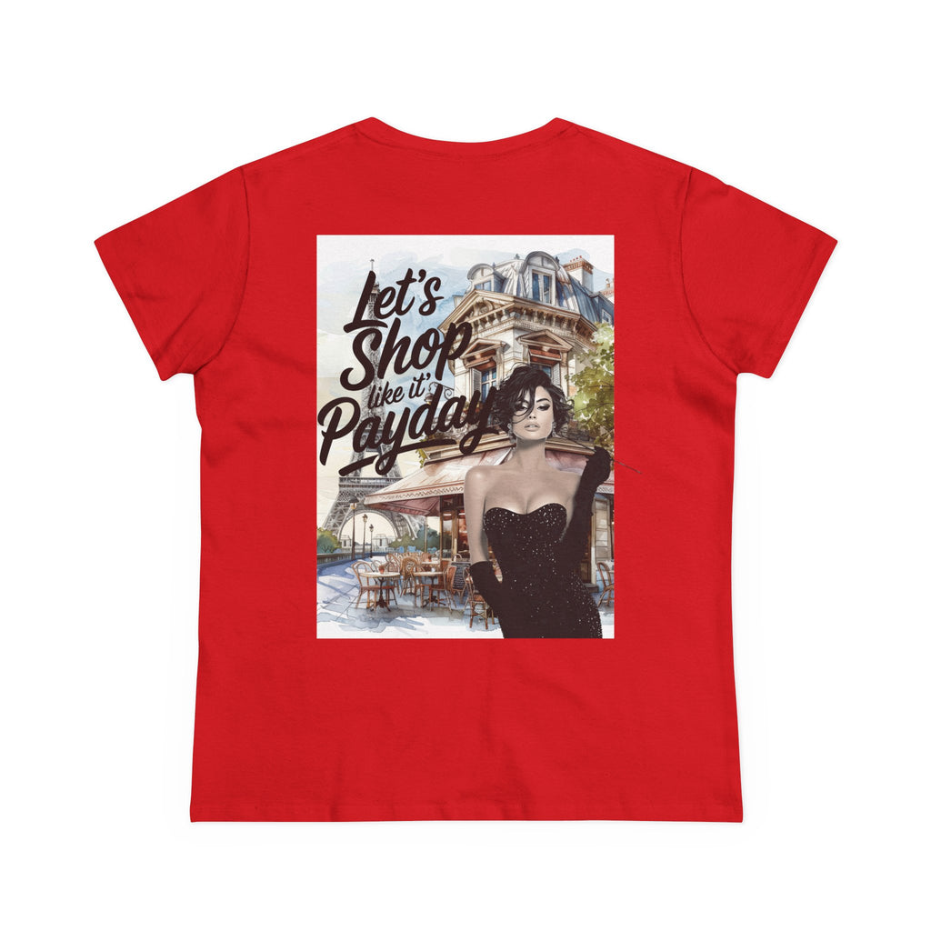 Let’s Shop Like It’s Payday Tee — Retro Chic Women’s Graphic T-Shirt