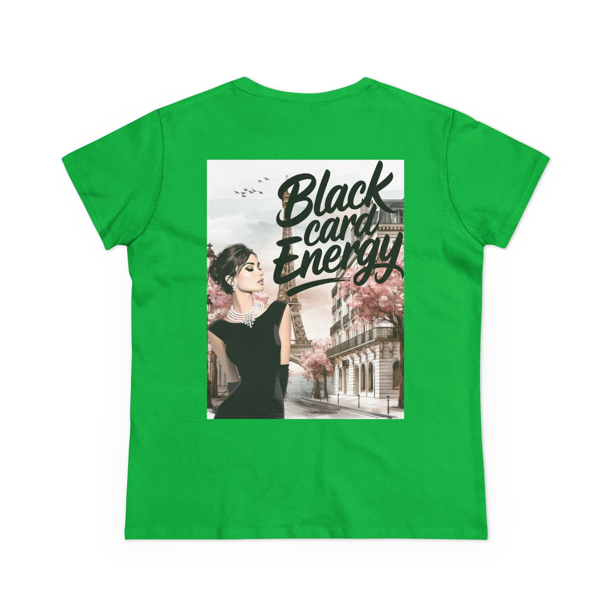 Black Card Energy Women's Tee — Vintage Glam Graphic T-Shirt
