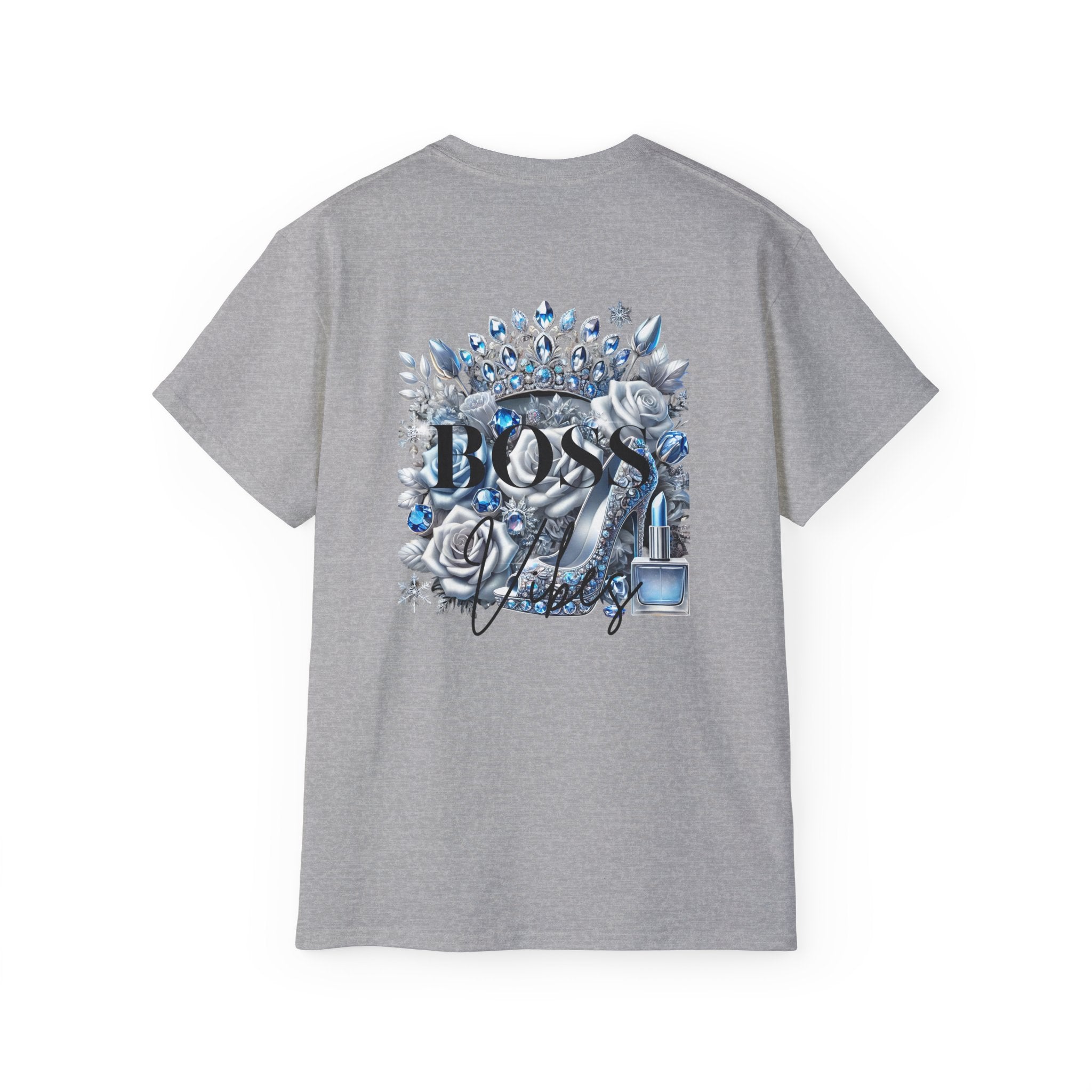 Boss Lady Tee — Women's Empowerment Graphic T‑Shirt (Crown & Roses Design)