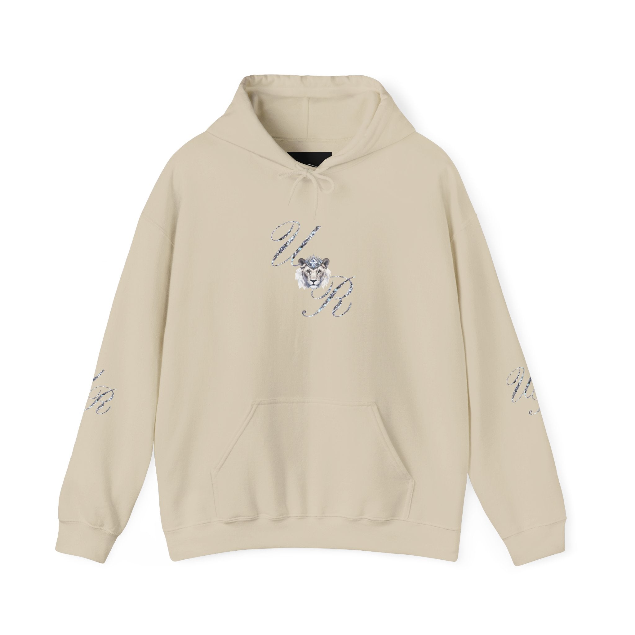Unapologetically Reborn Logo Hoodie, 'Reborn' Script Design, Script Initials on Sleeves