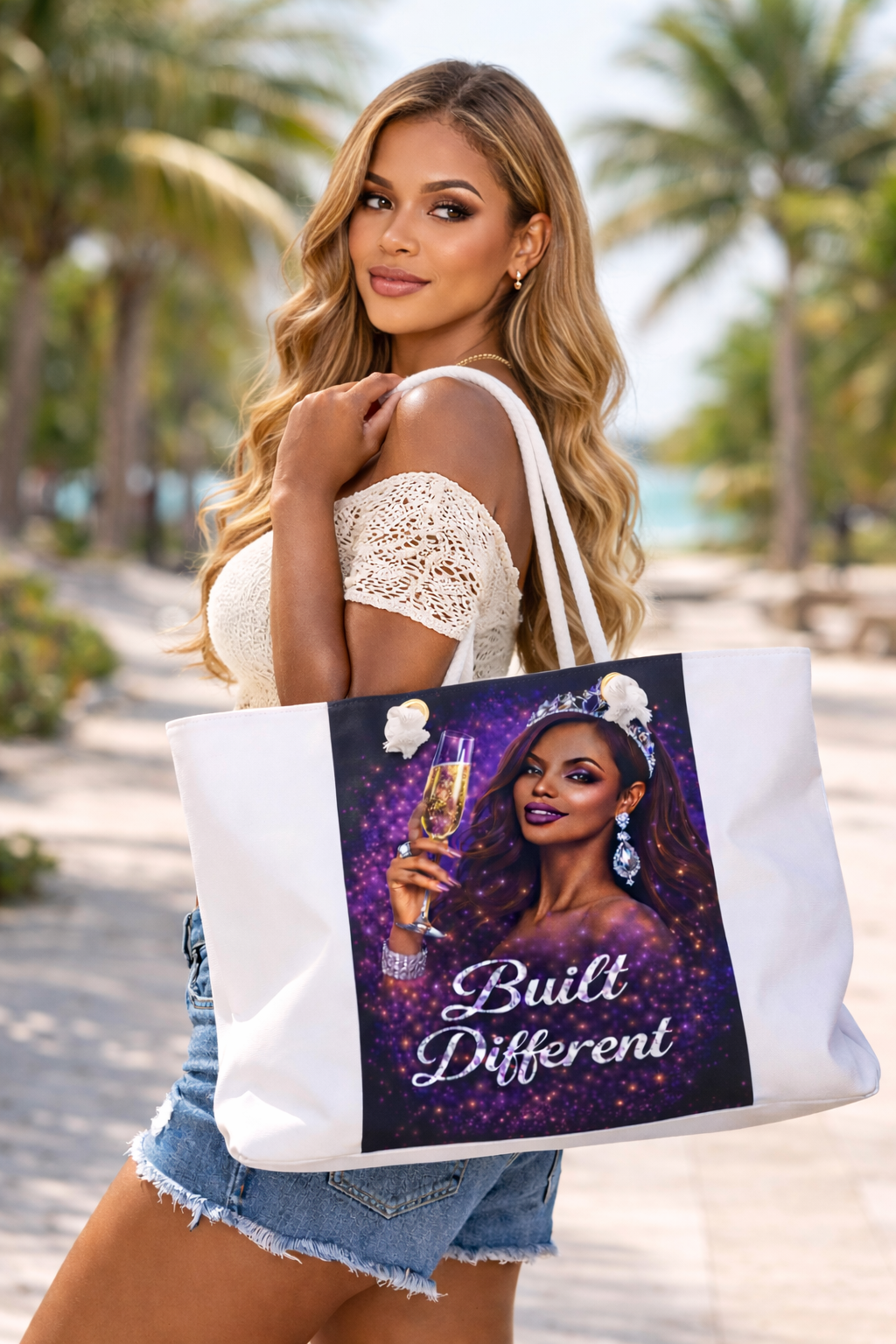 Built Different Weekender Bag — Glamorous Purple Celebration Travel Tote