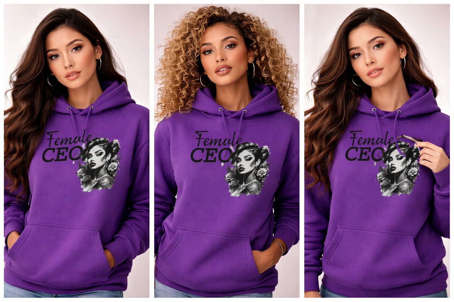 Female CEO™ Premium Hoodie — Power • Confidence • Style