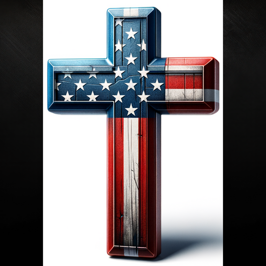 American flag cross t-shirt