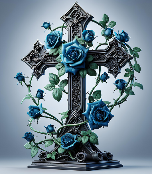 Cross with Flowers