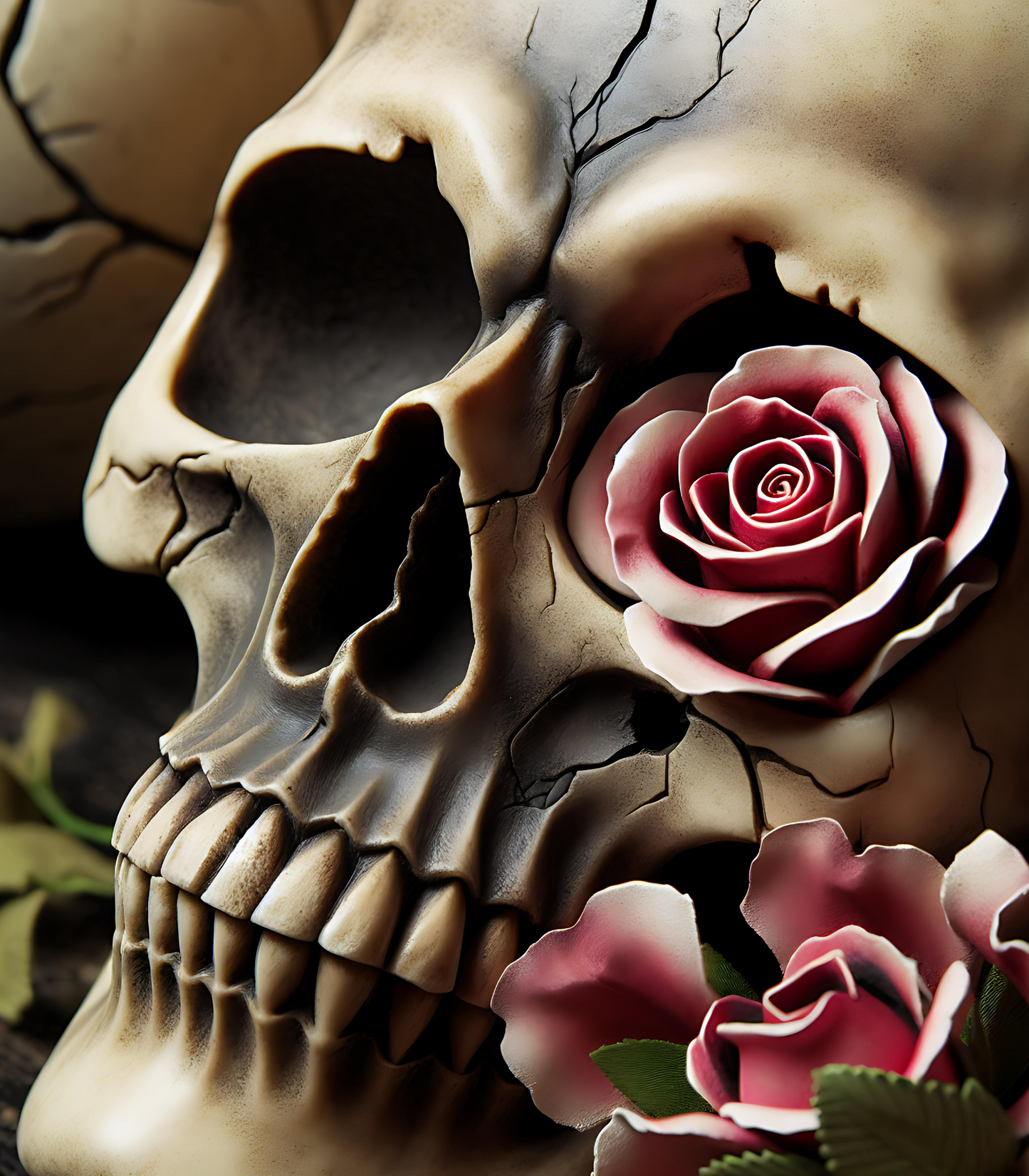 Skull with Flowers in Eye