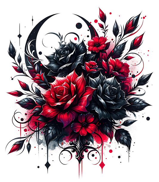 Red and Black Flowers