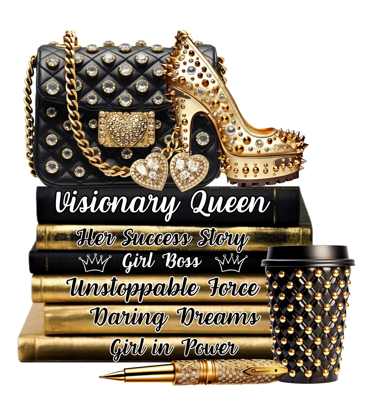 Visionary Queen, Her Success Story, Girl Boss, Unstoppable Force, Daring Dreams, Girl Power