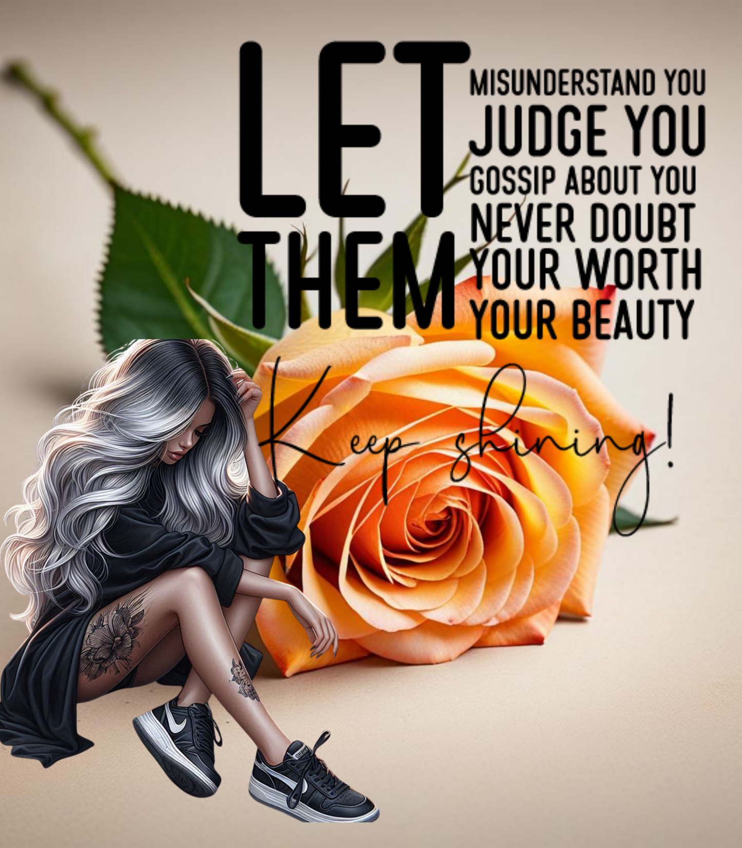 Let Them--Orange Rose