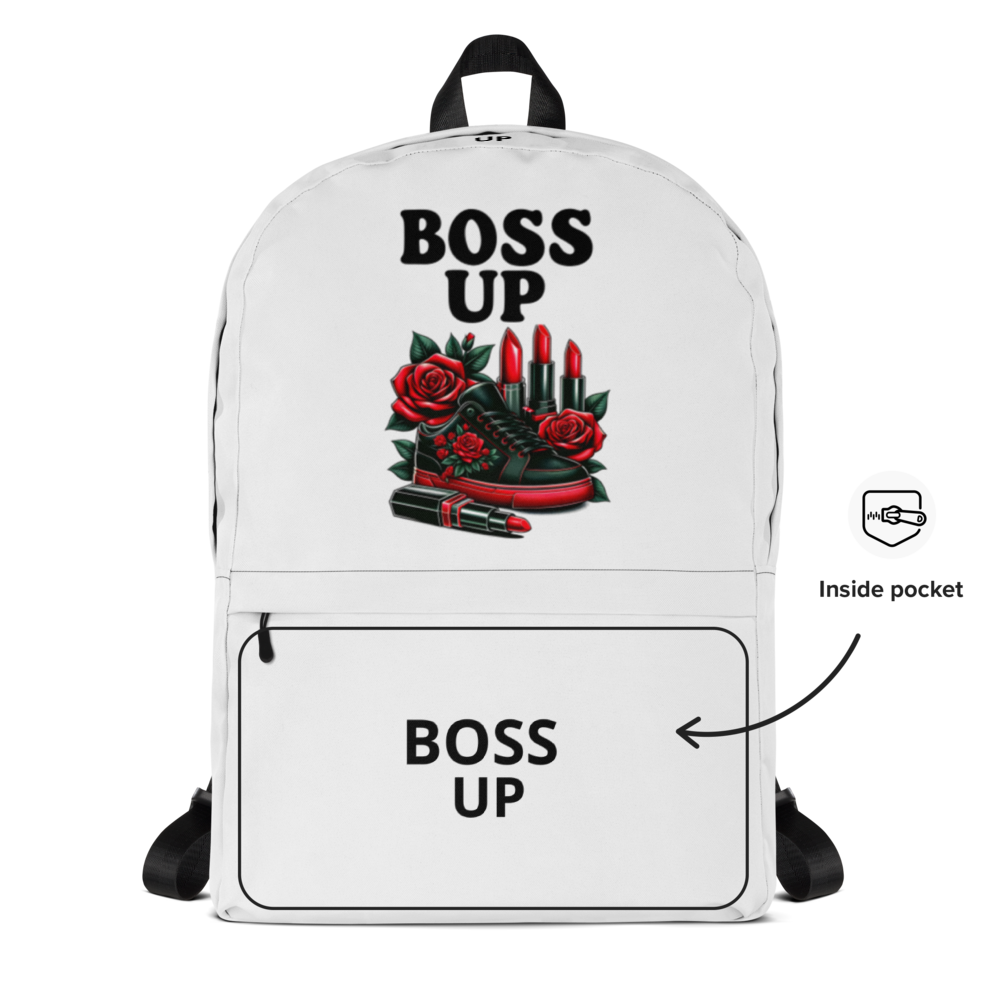 Boss Up Roses & Lipstick Fashion Backpack
