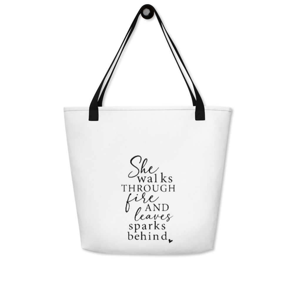 Boss Vibes – Empowered Woman Large Tote Bag (Double-Sided Design)