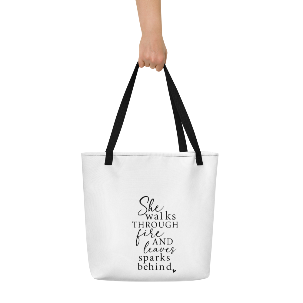Boss Vibes – Empowered Woman Large Tote Bag (Double-Sided Design)