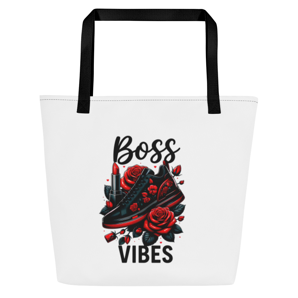 Boss Vibes – Empowered Woman Large Tote Bag (Double-Sided Design)
