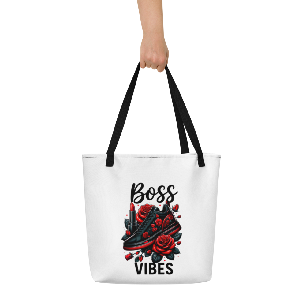 Boss Vibes – Empowered Woman Large Tote Bag (Double-Sided Design)