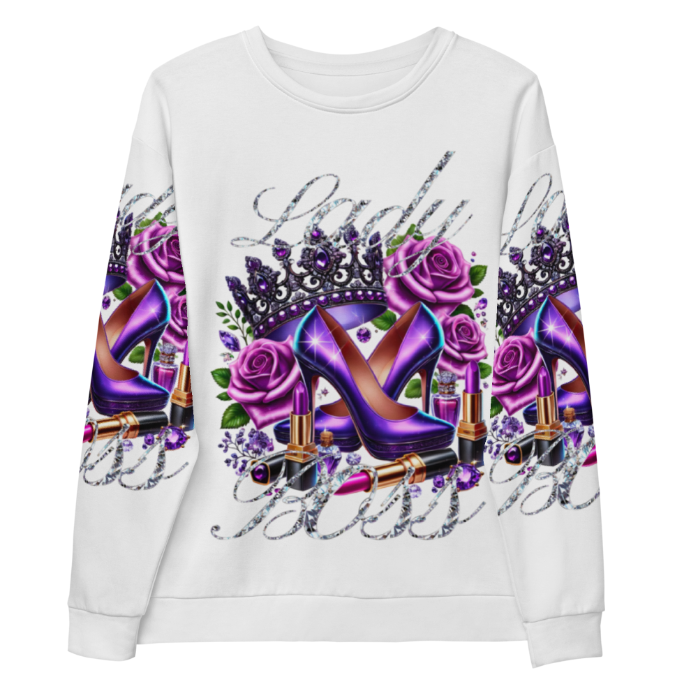 LADY BOSS ALL-OVER PRINT SWEATSHIRT