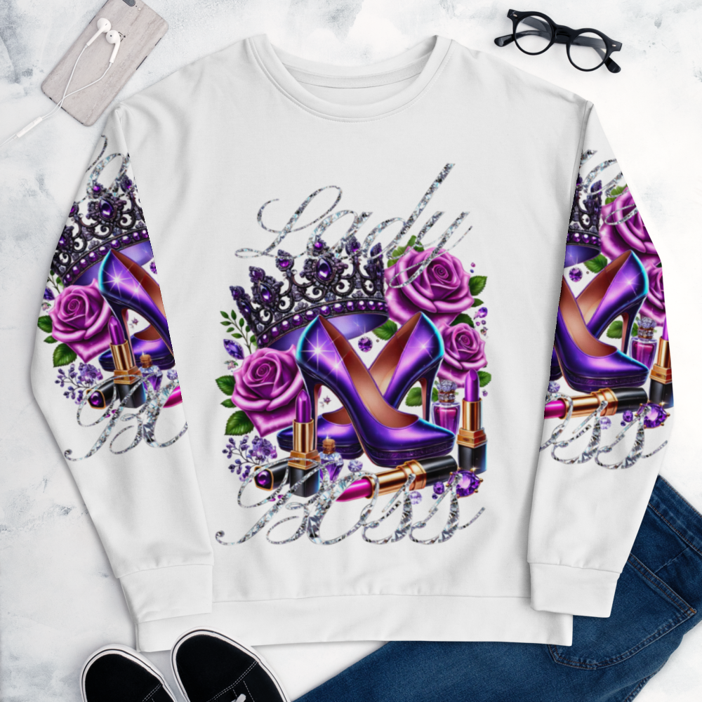 LADY BOSS ALL-OVER PRINT SWEATSHIRT