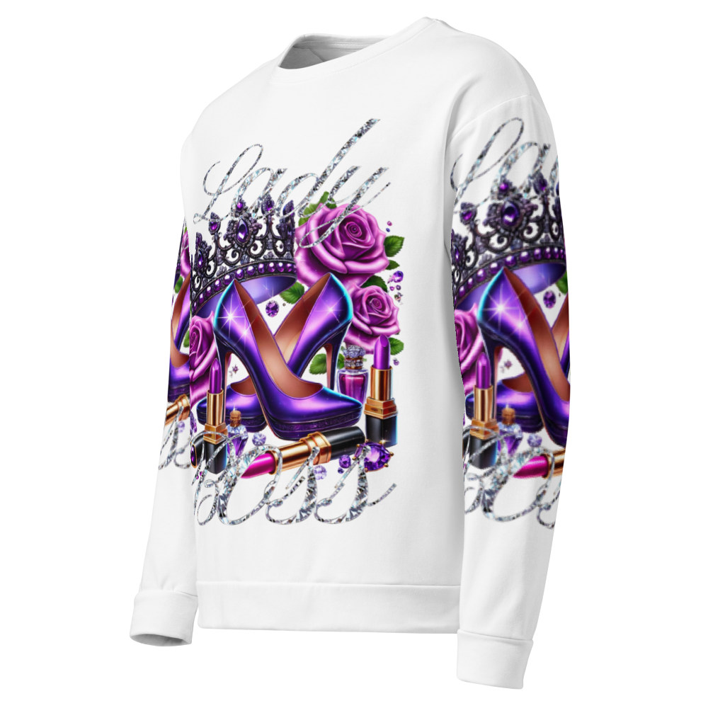 LADY BOSS ALL-OVER PRINT SWEATSHIRT