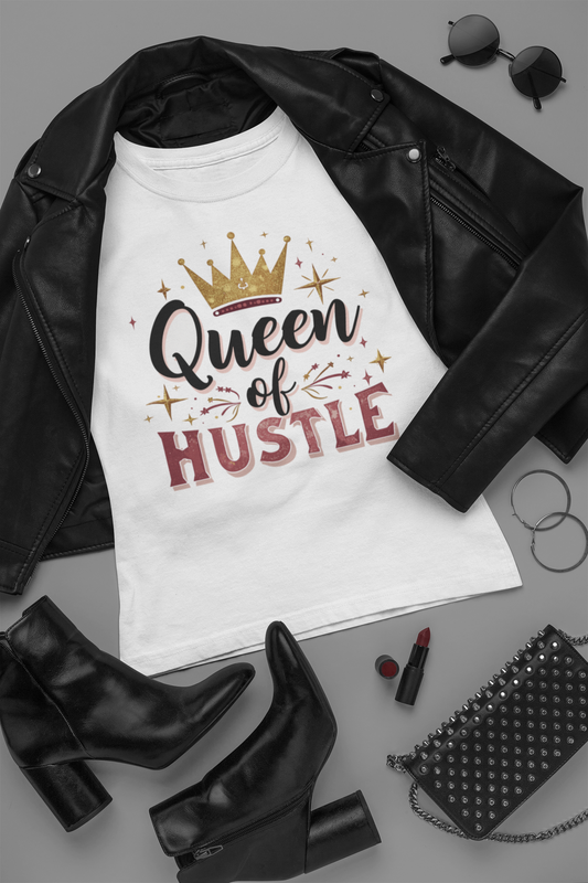 Queen of Hustle – Empowering Boss Babe Graphic Tee