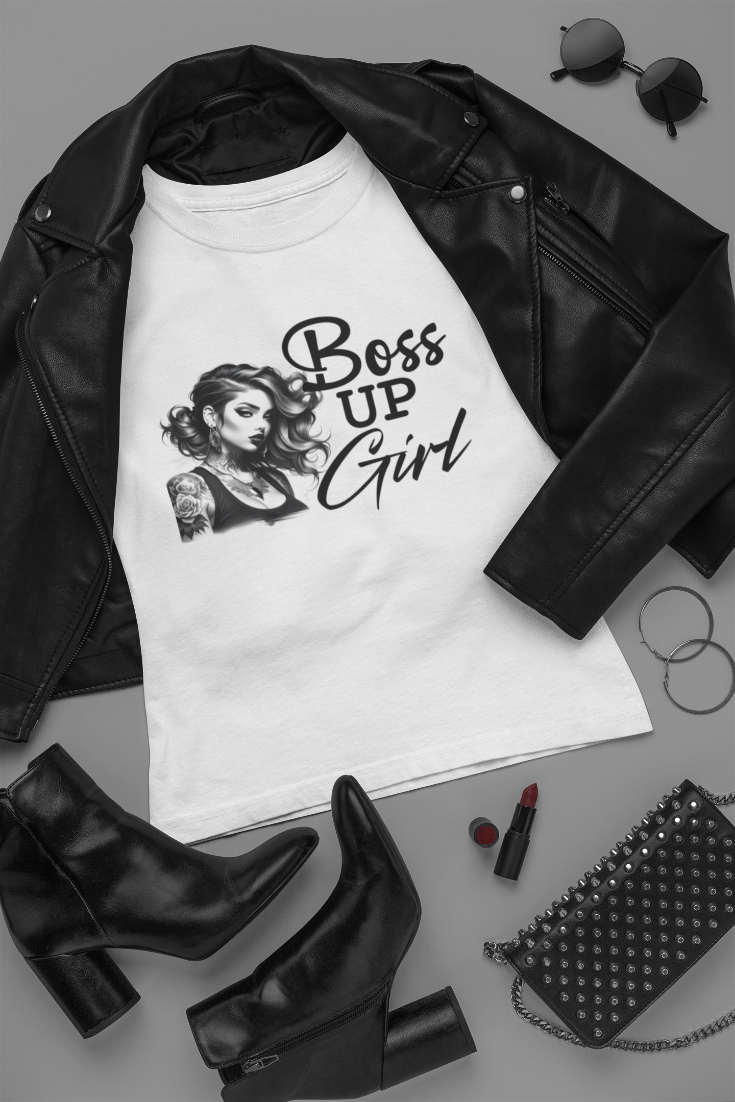 “Boss Up Girl Graphic Tee – Empowered Women’s Streetwear Aesthetic Shirt | Feminine Empowerment Apparel”