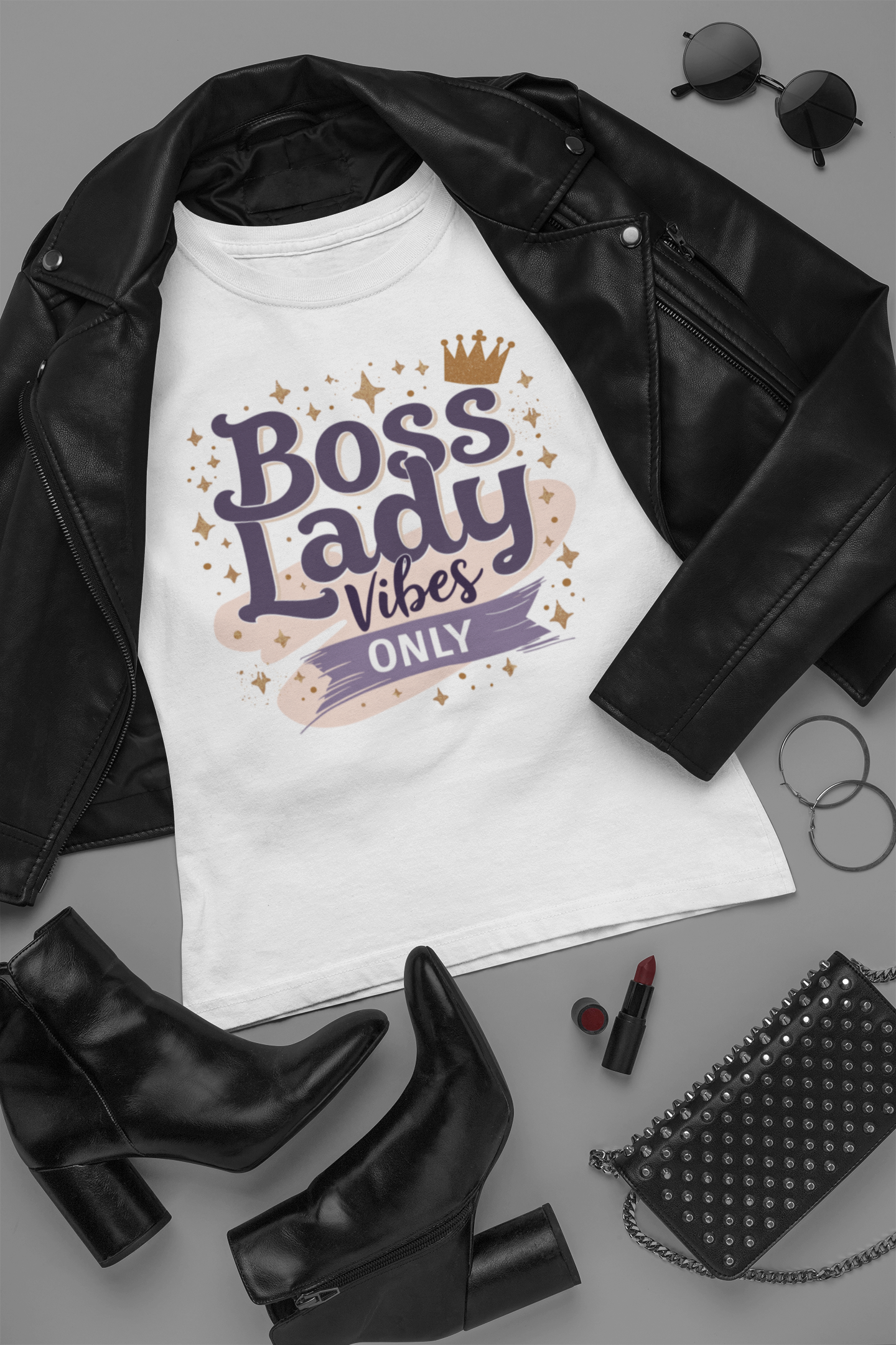 Boss Lady Vibes Only – Empowerment Graphic Tee for Women