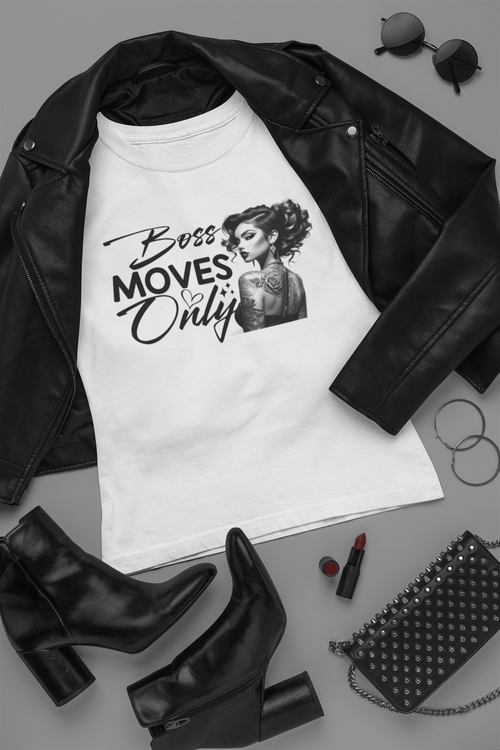 Boss Moves Only™ – Tattooed Goddess Graphic Tee for Alpha Women