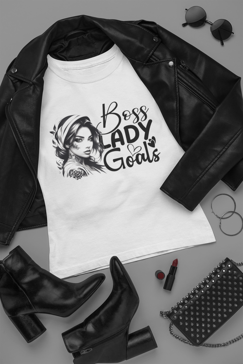 Boss Lady Goals Graphic Tee – Empowerment Shirt